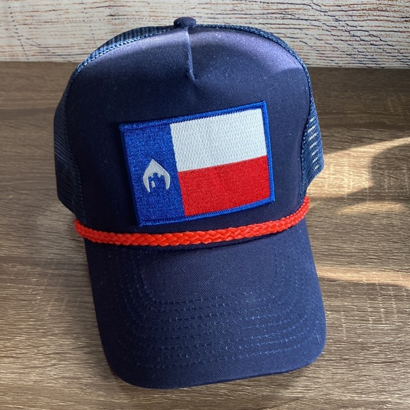 Mens Blue W/Red Rope Cobra Trucker Hat w/ Patch - Picture 8 of 8